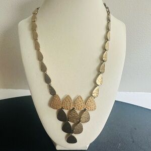 Lucky Brand Gold-Tone Hammered
Geometric Collar Necklace